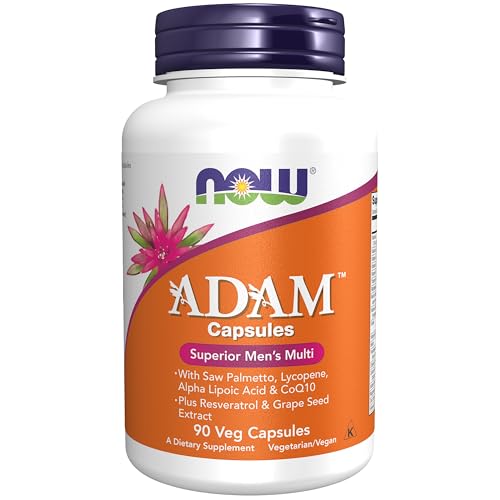 Buy now NOW Foods Supplements, ADAMÆ’?â€º Men's Multivitamin with Saw Palmetto, Lycopene, Alpha Lipoic Acid and CoQ10, Plus Natural Resveratrol & Grape Seed Extract, 90 Veg Capsules at indiglob india