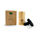 Buy now Vegan Biodegradable Bamboo Charcoal Dental Floss with Refillable Bamboo Container | Free Refill | Natural Candelilla Wax | 30M x2 | Peppermint Essential Oil | Eco Friendly Zero Waste Oral Care at indiglob india