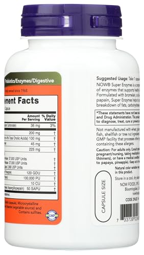 Buy now Now Foods Super Enzymes - 90 Capsules at indiglob india