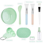 Buy now Face Mask Mixing Bowl Set, Anezus 11 Pcs DIY Facemask Mixing Tool Kit with Facial Mask Bowl Stick Spatula Silicone Brush Spray Bottle Puff Soaking Bottle Gauges at indiglob india