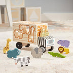 Buy now Melissa & Doug Animal Rescue Shape-Sorting Truck - Wooden Toy with 7 Animals and 2 Play Figures at indiglob india
