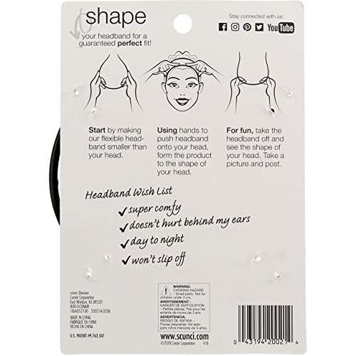 Buy now Scunci No Slip Grip Bendable Headband - 3 per case. at indiglob india