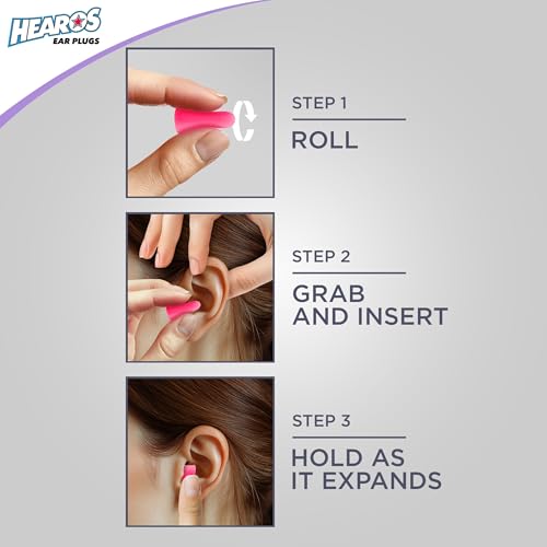 Buy now HEAROS Sleep Pretty in Pink Ear Plugs For Sleeping, 14 Pair (Pack of 1) at indiglob india