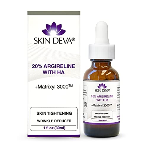 Buy now SKIN DEVA 20% Argireline Serum with Matrixyl 3000 Pure Hyaluronic Acid Serum For Face Deep Wrinkle Reducer Anti Aging Tones Skin and Stimulates Collagen Peptides Serum For Face at indiglob india