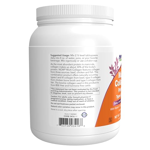 Buy now Now Foods Supplements, Multi Collagen Protein Types I, II & III Powder, Bone, Joint, and Skin Health, 16 oz (454 g) at indiglob india