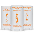 Buy now Native Deodorant Contains Naturally Derived Ingredients, 72 Hour Odor Control | Deodorant for Women and Men, Aluminum Free with Baking Soda, Coconut Oil and Shea Butter | Pumpkin Spice, 3-Pack at indiglob india