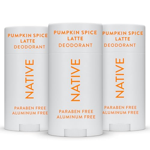 Buy now Native Deodorant Contains Naturally Derived Ingredients, 72 Hour Odor Control | Deodorant for Women and Men, Aluminum Free with Baking Soda, Coconut Oil and Shea Butter | Pumpkin Spice, 3-Pack at indiglob india