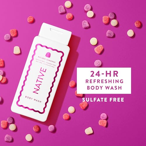Buy now Native Body Wash, Holiday Edition, Holiday Gumdrop Scent, Contains Naturally Derived Ingredients | For Women & Men, Sulfate, Paraben, & Dye Free Leaving Skin Soft and Hydrated | 18 oz at indiglob india