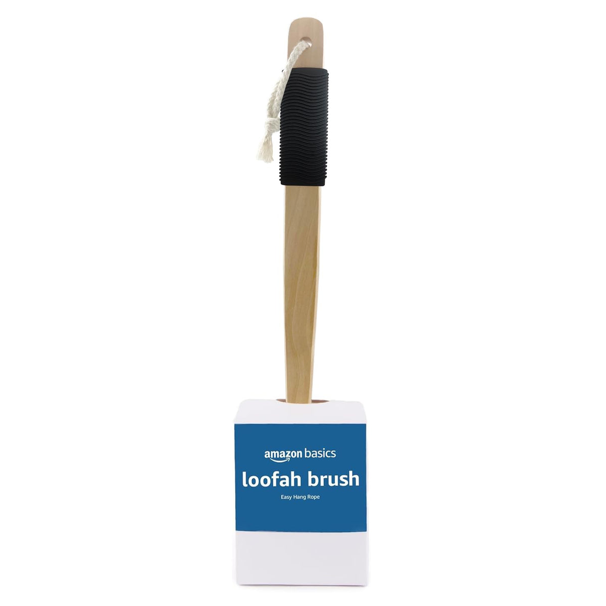 Amazon Basics Exfoliating Loofah Brush, Body Scrubber for Shower, Bath Sponge