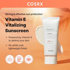 Buy now COSRX Vitamin E Vitalizing Face Sunscreen SPF 50, 1.69 fl oz, SPF Moisturizer, Lightweight under Makeup, Travel Essentials, Summer Essentials, Korean Skin Care, Korean Sunscreen for Face at indiglob india