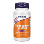 Buy now NOW Foods Supplements, Glucosamine & MSM plus Chondroitin Sulfate, Joint Health*, 60 Veg Capsules at indiglob india