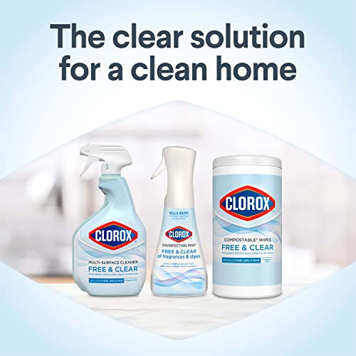 Buy now Clorox Free & Clear Multi Surface Cleaner, Spray Bottle, Fragrance Free, 32 Fluid Ounces, Pack of 3 at indiglob india