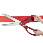Buy now Giant Ribbon Cutting Scissor Set with Red Satin Ribbon Included - 25" Extra Large Scissors - Heavy Duty Metal Construction for Grand Openings, Weddings, Inaugurations, Ceremonies & Special Events at indiglob india