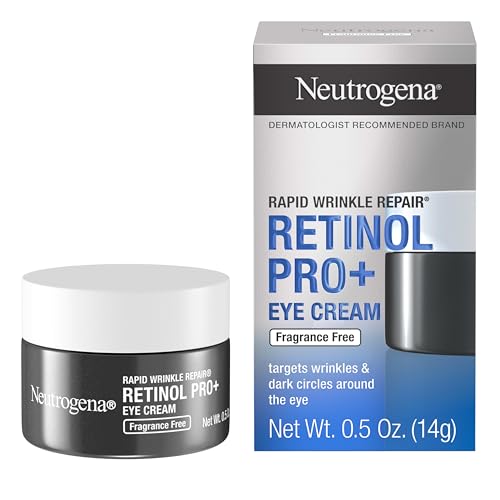 Buy now Neutrogena Rapid Wrinkle Repair Retinol Pro+ Anti-Wrinkle Eye Cream, Targeted Eye Cream for Wrinkles & Dark Circles, Formulated without Fragrance, Dyes, Phthalates, and Parabens, 0.5 oz at indiglob india