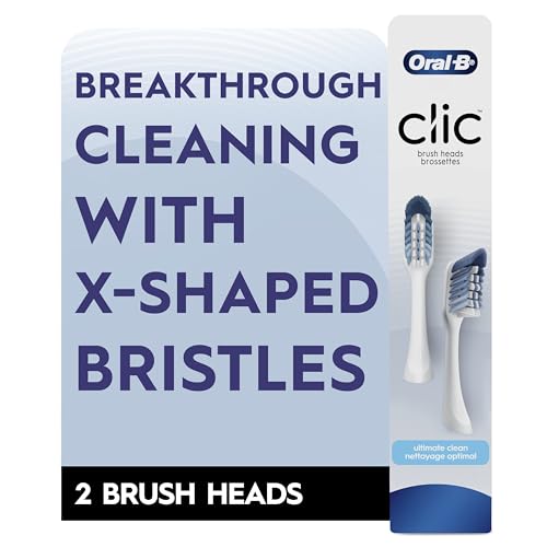 Buy now Oral-B Clic Toothbrush replacement heads, 2 count toothbrushes, white refill brush heads at indiglob india