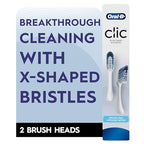 Buy now Oral-B Clic Toothbrush replacement heads, 2 count toothbrushes, white refill brush heads at indiglob india