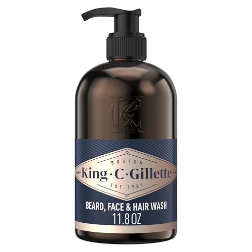 Buy now King C. Gillette Beard Wash, Mens Face Wash, 11 oz, Infused with Argan Oil and Avocado Oil to Cleanse Hair and Skin at indiglob india