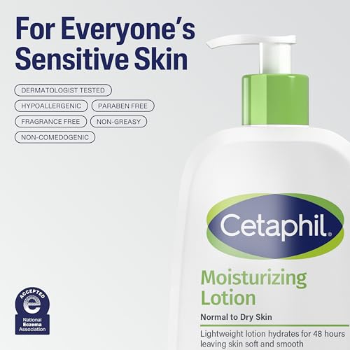 Buy now Cetaphil Face & Body Moisturizer, Hydrating Moisturizing Lotion for All Skin Types, Suitable for Sensitive Skin, NEW 20 oz, Fragrance Free, Hypoallergenic, Non-Comedogenic at indiglob india