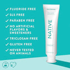 Buy now Native Fluoride Free Toothpaste, Whitening - for Adult, Kids 2+ Oral Care - Wild Mint & Peppermint Oil Flavor, 4.1oz (Pack of 3) at indiglob india