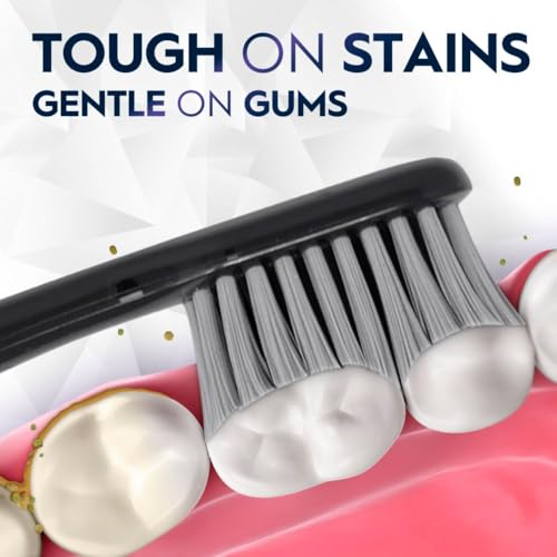 Buy now Oral-B 3D White Brilliance toothbrushes, 4 Count Toothbrush Extra Soft, Tough on Plaque, Gentle on Gums, whitening Tooth Brush at indiglob india