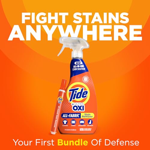 Buy now MADE BY NEHEMIAH Tide Rescue Laundry Stain Remover Spray with Oxi + Travel Size Tide To Go Pen, Spot Remover for Clothes, Fabric, Upholstery, Carpet, Grease & More Tough Stains- 22 Fl Oz + 1 Stain Pen at indiglob india