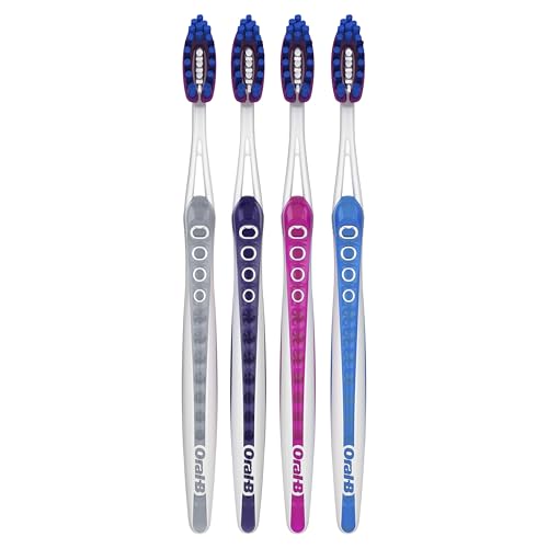Buy now Oral-B 3D White Deep Stain Remover toothbrushes, 4 Count Toothbrush Soft, Removes 90% of Surface Stains, whitens Teeth, deep Reach, removes Plaque and Stains Tooth Brush at indiglob india