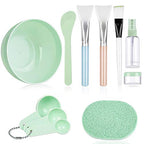 Buy now Face Mask Mixing Bowl Set, Anezus 11 Pcs DIY Facemask Mixing Tool Kit with Facial Mask Bowl Stick Spatula Silicone Brush Spray Bottle Puff Soaking Bottle Gauges at indiglob india