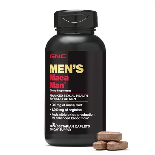 Buy now GNC Men's Maca Man, 60 Caplets, Fuels Nitric Oxide Production for Enhanced Blood Flow at indiglob india