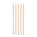 5PCS Orange Wood Nail Sticks Double Sided Cuticle Pusher Remover Multi Functional Orange Wood Cuticle Sticks Manicure Pedicure Tool With Clear Storage Tube