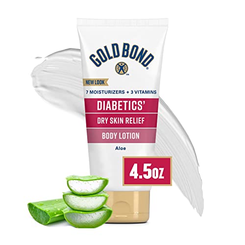 Buy now Gold Bond Diabetic Body Lotion, Dry Skin Relief with Vitamin E & Aloe to Soothe & Moisturize Flaky, Rough Skin, 4.5 oz at indiglob india