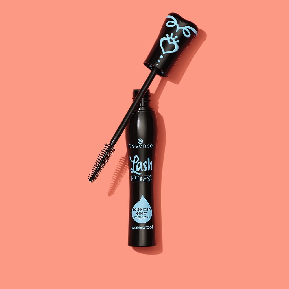 essence Lash Princess False Lash Waterproof Mascara, Black (Pack of 1) | Lengthens & Adds Volume, No Smudge, No Flake, Long Lasting, Fiber Brush, Vegan & Cruelty Free, Paraben Free