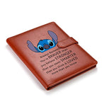 Buy now Stitch Gifts Stitch Leather Portfolio Folder A5 Size Ohana Gift Document Folder Inspirational Quote Gift for Son Daughter Always Remember You are Braver Than You Believe (A4 Portfolio Brown) at indiglob india