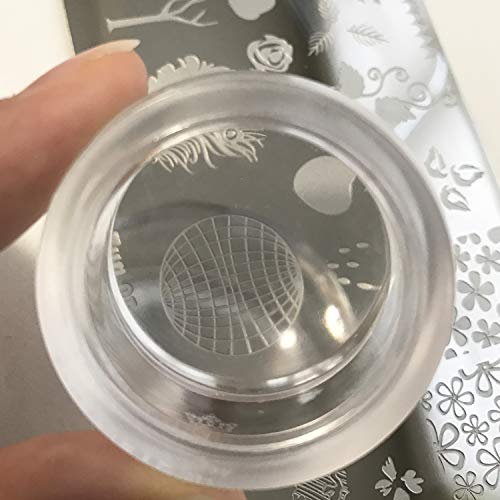 Buy now PUEEN 35mm HD Chunky Transparent Soft Stamper and Scraper Set - Nail Art - Stamping Tools - CLEAR - BH000706 at indiglob india
