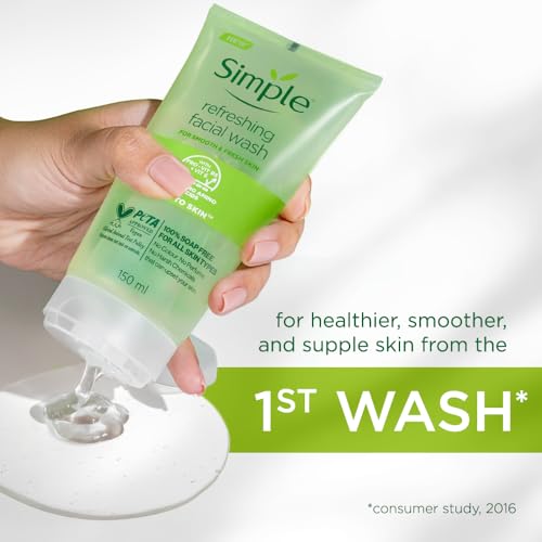 Buy now Simple Kind to Skin Refreshing Facial Wash Gel ,150 ml (5 Ounce) at indiglob india