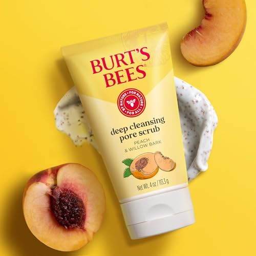 Buy now Burt's Bees Deep Cleansing Pore Scrub with Peach and Willow Bark, 4 Ounces, Pack of 3 at indiglob india