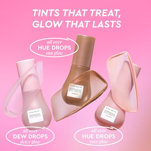 Buy now Glow Recipe Skin Care Set, Dew & Hues Must-Haves - Limited Edition Travel Size Gift Set with Niacinamide Dew Drops, Hue Drops Sun Glow & Rosy Glow (15ml Trio) at indiglob india