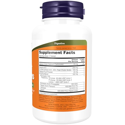 Buy now NOW Foods Supplements, Super Enzymes, Formulated with Bromelain, Ox Bile, Pancreatin and Papain, Super Enzymes, 90 Tablets at indiglob india