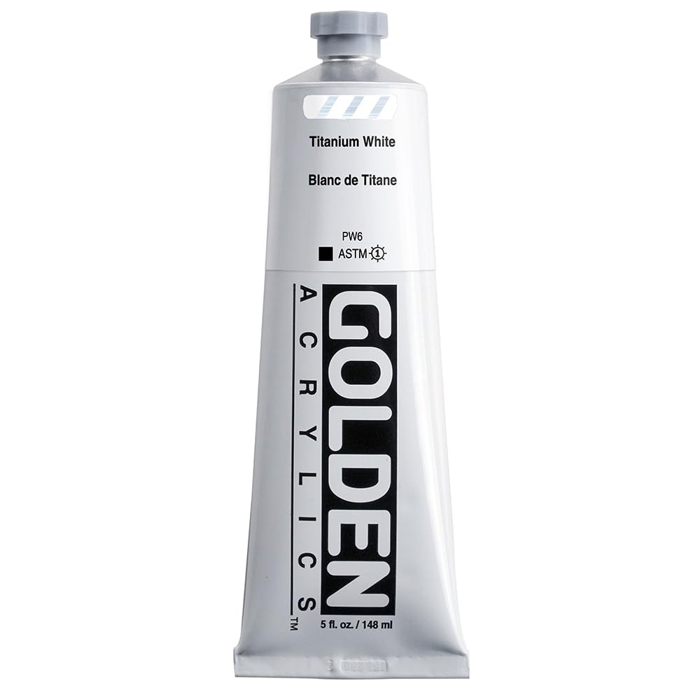 GOLDEN Heavy Body Acrylics, Titanium White, 5 fl. oz. Tube