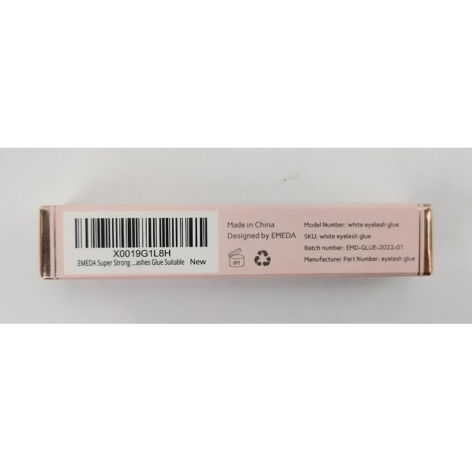 Buy now EMEDA Eyelash Glue for False Lashes Super Strong Hold Long Lasting 24H Waterproof Latex Free Best Lash Glue Eyes Strip White Clear Adhesive 5ml 0.17oz at indiglob india