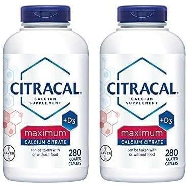Buy now Citracal - Calcium Citrate with Vitamin D3 - 2 Bottles, 280 Caplets Each at indiglob india