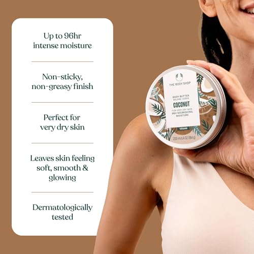 Buy now The Body Shop Coconut Body Butter – Nourishing & Moisturizing Skincare for Very Dry Skin – Vegan – 6.75 oz at indiglob india
