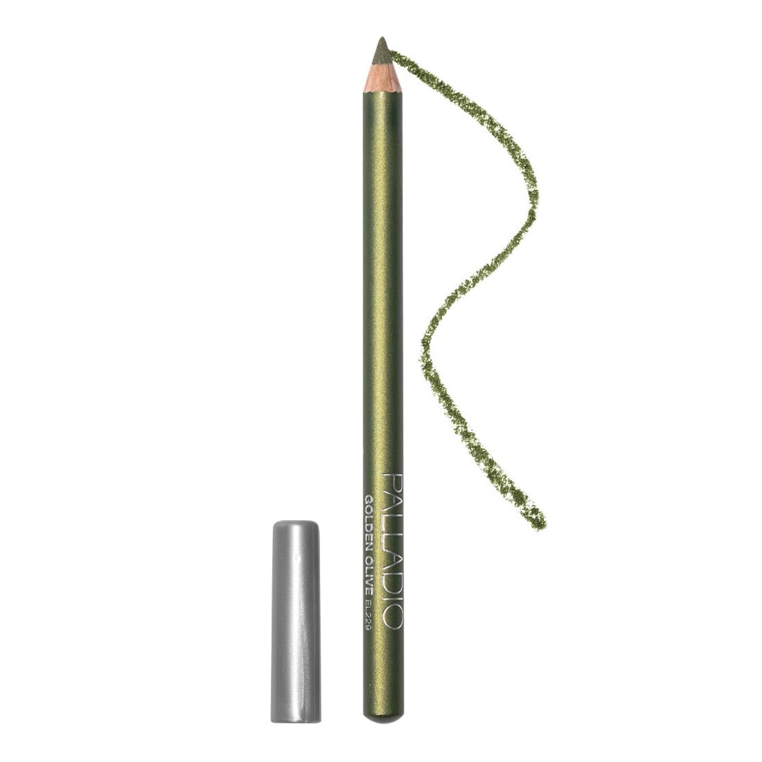 Buy now Palladio Wooden Eyeliner Pencil, Thin Pencil Shape, Easy Application, Firm yet Smooth Formula, Perfectly Outlined Eyes, Contour and Line, Long Lasting, Rich Pigment, Black Golden Olive at indiglob india