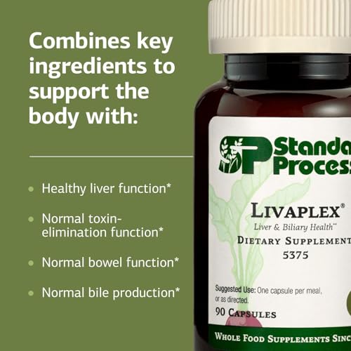 Buy now Standard Process Livaplex - Whole Food Bowel, Digestion and Digestive Health, Liver Health and Gallbladder Support with Spanish Black Radish, Betaine Hydrochloride, and Organic Carrot - 90 Capsules at indiglob india