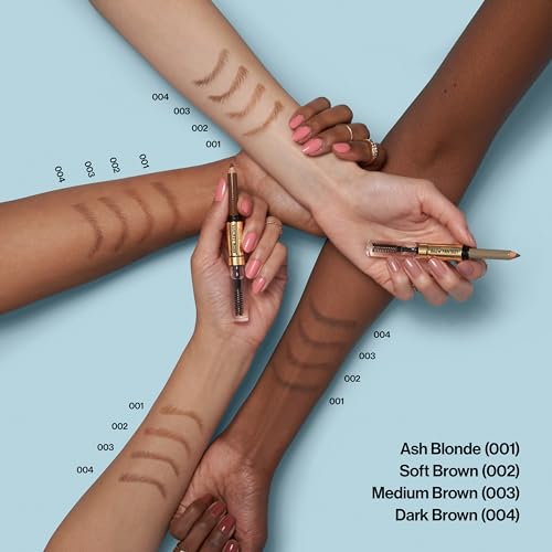 Buy now Revlon ColorStay Brow Fantasy, All In One Eyebrow Powder Pencil with Shaping Clear Gel, Gel Infused with Panthenol, Smudge-proof, 16HR Visibly Full Brows, 004 Dark Brown at indiglob india