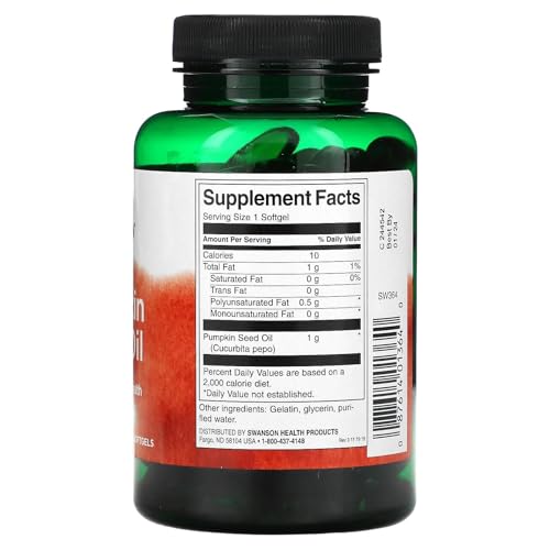 Buy now Swanson, Pumpkin Seed Oil, 1,000 mg, 100 Softgels at indiglob india