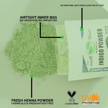 Buy now 200 Grams INDIGO POWDER For Hair Dye/Color - The Henna Guys at indiglob india