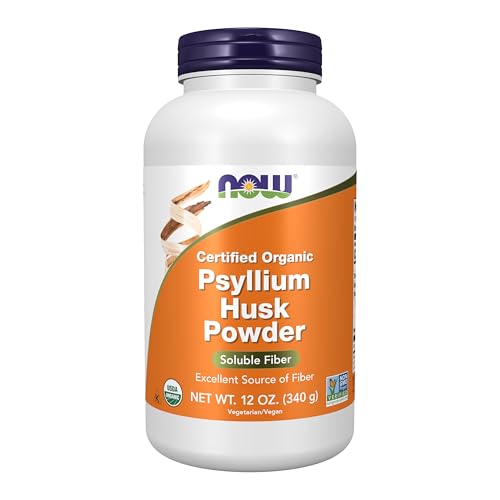Buy now NOW Foods Supplements, Psyllium Husk Powder, Certified Organic, Non-GMO Project Verified, Soluble Fiber, 12-Ounce at indiglob india