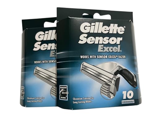 Buy now Gillette Sensor Excel Cartridges - 10 ct, Pack of 2 at indiglob india
