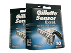 Buy now Gillette Sensor Excel Cartridges - 10 ct, Pack of 2 at indiglob india