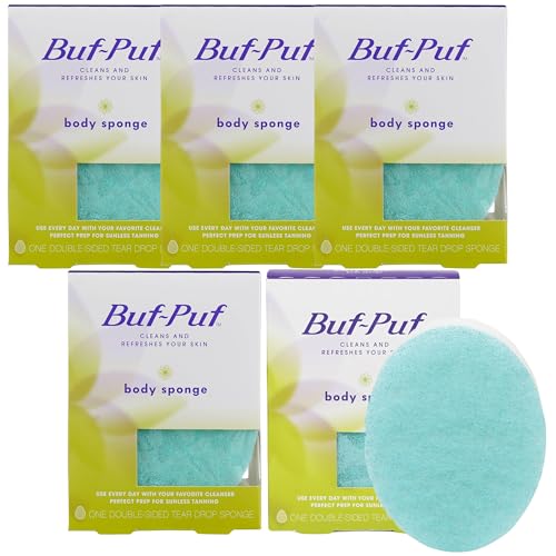 Buy now Buf-Puf Body Sponge, Bath Sponge, Dermatologist Developed, Cleanses Skin of Dirt, and Excess Oil, Reusable, Exfoliating, 5 Count at indiglob india